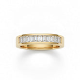 Yellow Gold Baguette Diamond Channel Set Wedding Band