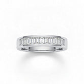 White Gold Baguette Diamond Channel Set Wedding Band