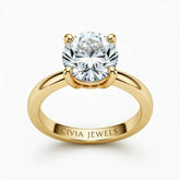 Yellow Gold Round Cut Solitaire Engagement Ring with Sculpted Tapered Shank