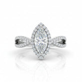 White Gold Veloura Infinity Halo Marquise Diamond Engagement Ring