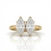 Yellow Gold Twinelle Toi et Moi Marquise Diamond Engagement Ring