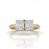 Yellow Gold Twinelle Toi et Moi Radiant Diamond Engagement Ring