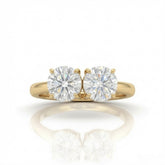 Yellow Gold Twinelle Toi et Moi Round Diamond Engagement Ring