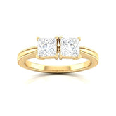 Yellow Gold Éternelle Toi et Moi Princess & Round Diamond Engagement Ring