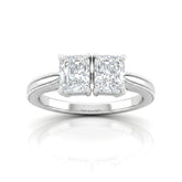 White Gold Éternelle Toi et Moi Radiant & Round Diamond Engagement Ring