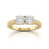 Yellow Gold Éternelle Toi et Moi Round & Pear Diamond Engagement Ring