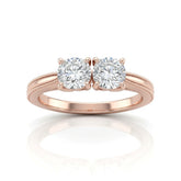 Rose Gold Éternelle Toi et Moi Round & Pear Diamond Engagement Ring