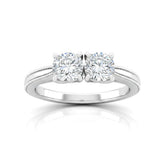 White Gold Éternelle Toi et Moi Round & Pear Diamond Engagement Ring