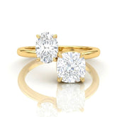 Yellow Gold Seraphine Toi et Moi Oval & Cushion Diamond Engagement Ring