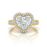 Yellow Gold Emperia Heart Halo Diamond Engagement Ring
