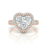 Rose Gold Emperia Heart Halo Diamond Engagement Ring