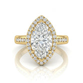 Yellow Gold Emperia Marquise Halo Diamond Engagement Ring