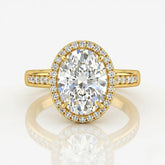 Yellow Gold Emperia Oval Halo Diamond Engagement Ring
