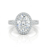 White Gold Emperia Oval Halo Diamond Engagement Ring
