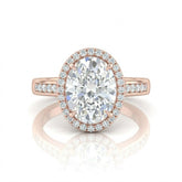 Rose Gold Emperia Oval Halo Diamond Engagement Ring