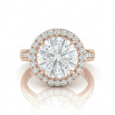 Rose Gold Emperia Round Halo Diamond Engagement Ring