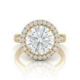 Yellow Gold Emperia Round Halo Diamond Engagement Ring