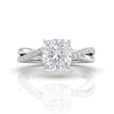 White Gold Novalisse Cushion Diamond Engagement Ring