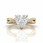 Yellow Gold Novalisse Heart Diamond Engagement Ring