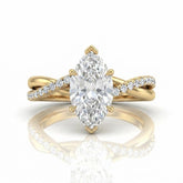 Yellow Gold Novalisse Marquise Diamond Engagement Ring