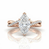 Rose Gold Novalisse Marquise Diamond Engagement Ring