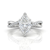 White Gold Novalisse Marquise Diamond Engagement Ring