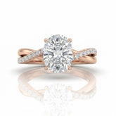 Rose Gold Novalisse Oval Diamond Engagement Ring