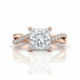 Rose Gold Novalisse Princess Diamond Engagement Ring