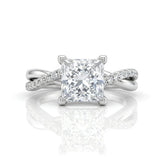 Silver Novalisse Princess Diamond Engagement Ring