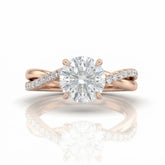Rose Gold Novalisse Round Diamond Engagement Ring