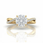 Yellow Gold Novalisse Round Diamond Engagement Ring