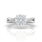 White Gold Novalisse Round Diamond Engagement Ring