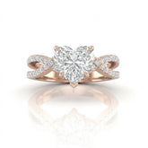 Rose Gold Everlisse Infinity Heart Diamond Engagement Ring