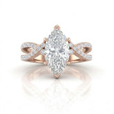 Rose Gold Everlisse Infinity Marquise Diamond Engagement Ring