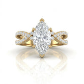 Yellow Gold Everlisse Infinity Marquise Diamond Engagement Ring