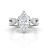Silver Everlisse Infinity Marquise Diamond Engagement Ring