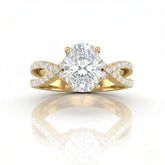 Yellow Gold Everlisse Infinity Oval Diamond Engagement Ring
