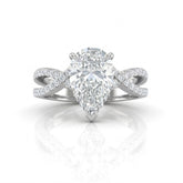 White Gold Everlisse Infinity Pear Diamond Engagement Ring