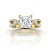 Yellow Gold Everlisse Infinity Princess Diamond Engagement Ring