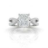 White Gold Everlisse Infinity Radiant Diamond Engagement Ring