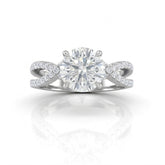 White Gold Everlisse Infinity Round Diamond Engagement Ring