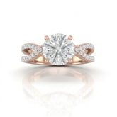 Rose Gold Everlisse Infinity Round Diamond Engagement Ring