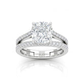 Silver Elara Cushion Diamond Engagement Ring