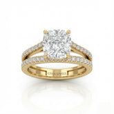 Yellow Gold Elara Cushion Diamond Engagement Ring