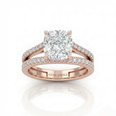 Rose Gold Elara Cushion Diamond Engagement Ring