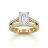 Yellow Gold Elara Emerald Diamond Engagement Ring