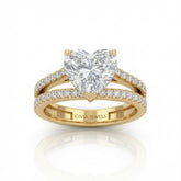 Yellow Gold Elara Heart Diamond Engagement Ring