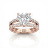 Rose Gold Elara Heart Diamond Engagement Ring
