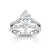 Silver Elara Marquise Diamond Engagement Ring