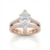 Rose Gold Elara Marquise Diamond Engagement Ring